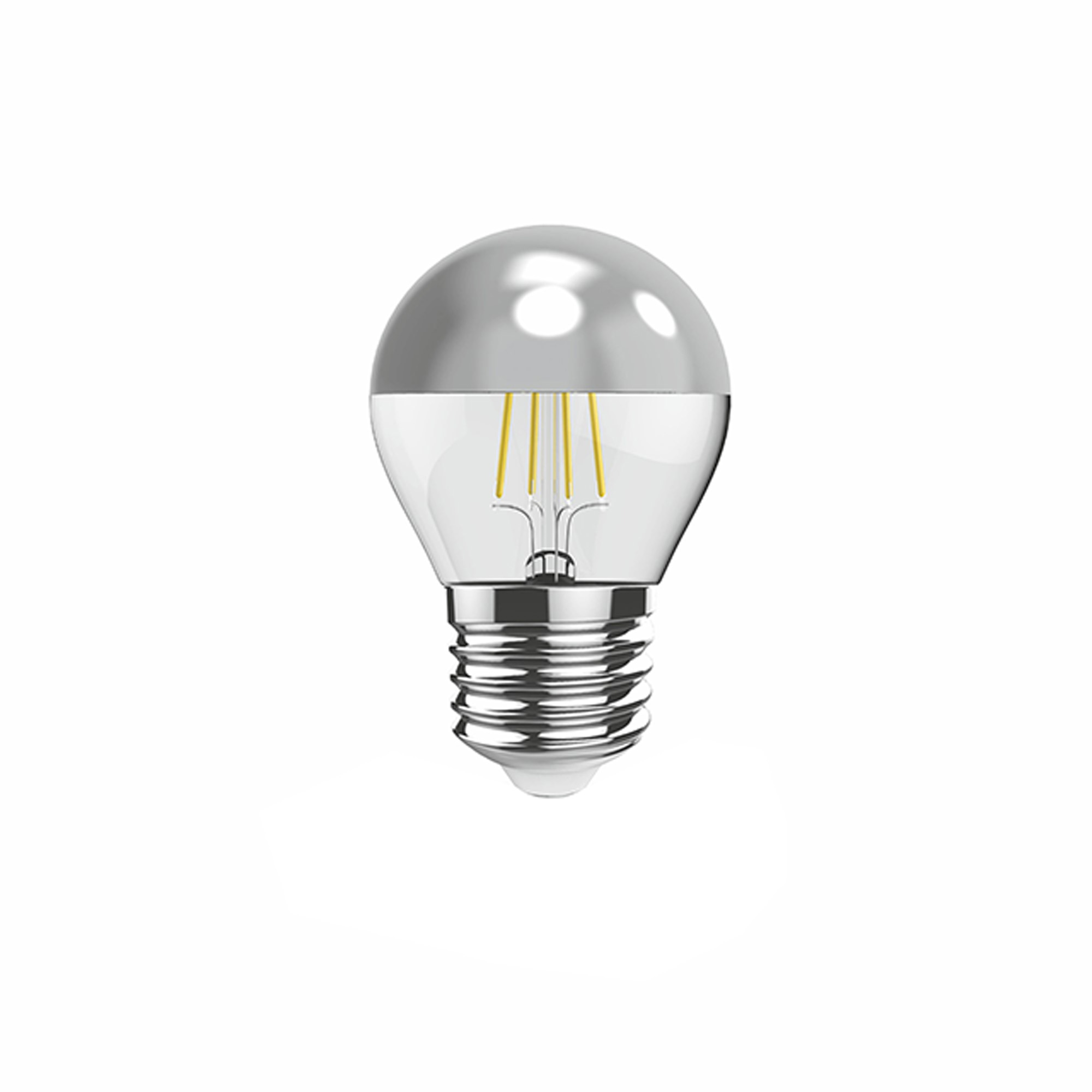 4600345  Classic Deco Silver Top Ball G45 E27 4W 2700K 330lm